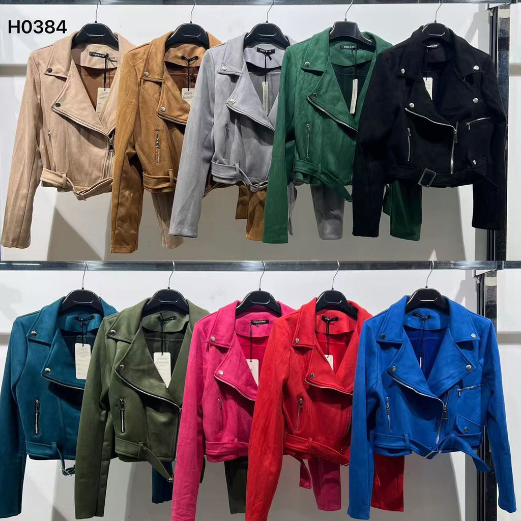 Classic Belted Biker Jacket