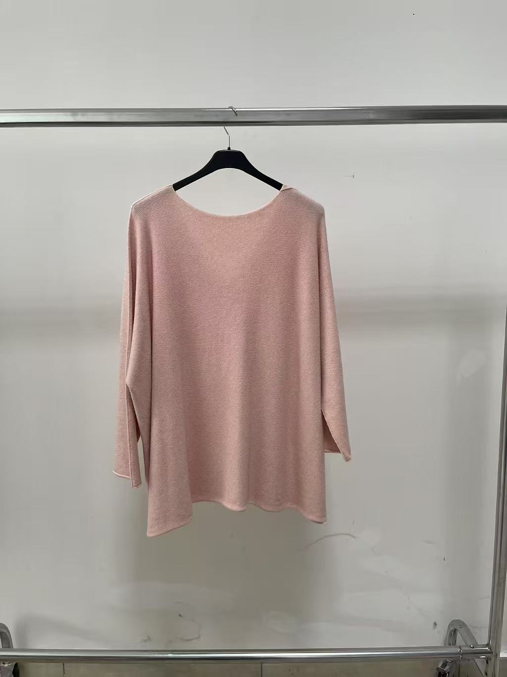 Oversized V-Neck Knit Sweater