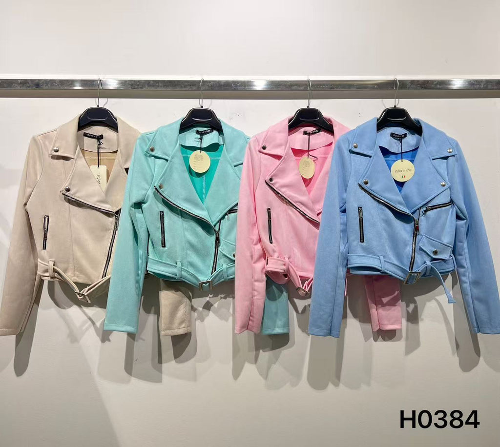 Classic Belted Biker Jacket