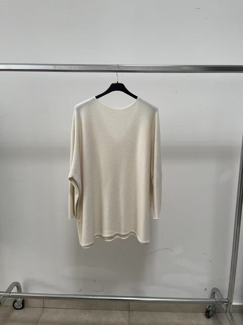 Oversized V-Neck Knit Sweater