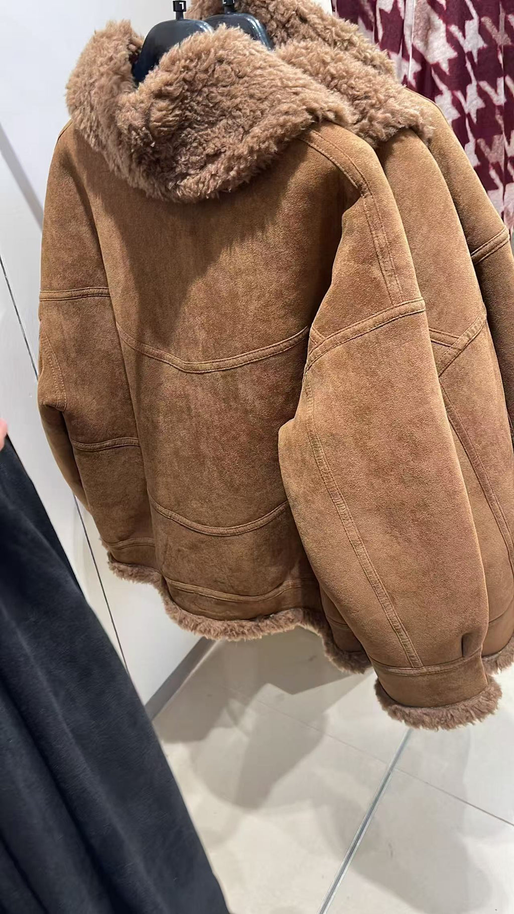 Faux Shearling Aviator Jacket